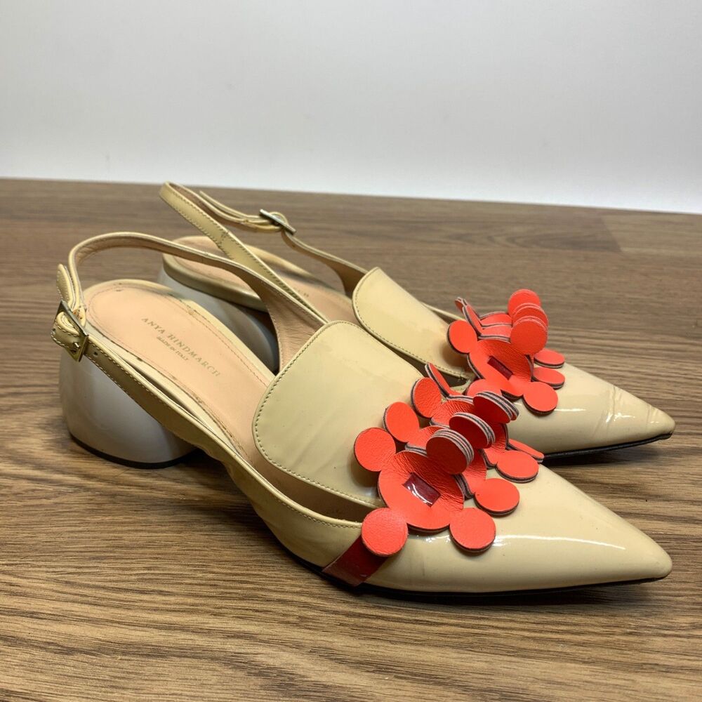 Anya Hindmarch‎ Slingback Apex Pump Sandals Mules Flats Shoes Slipper 37